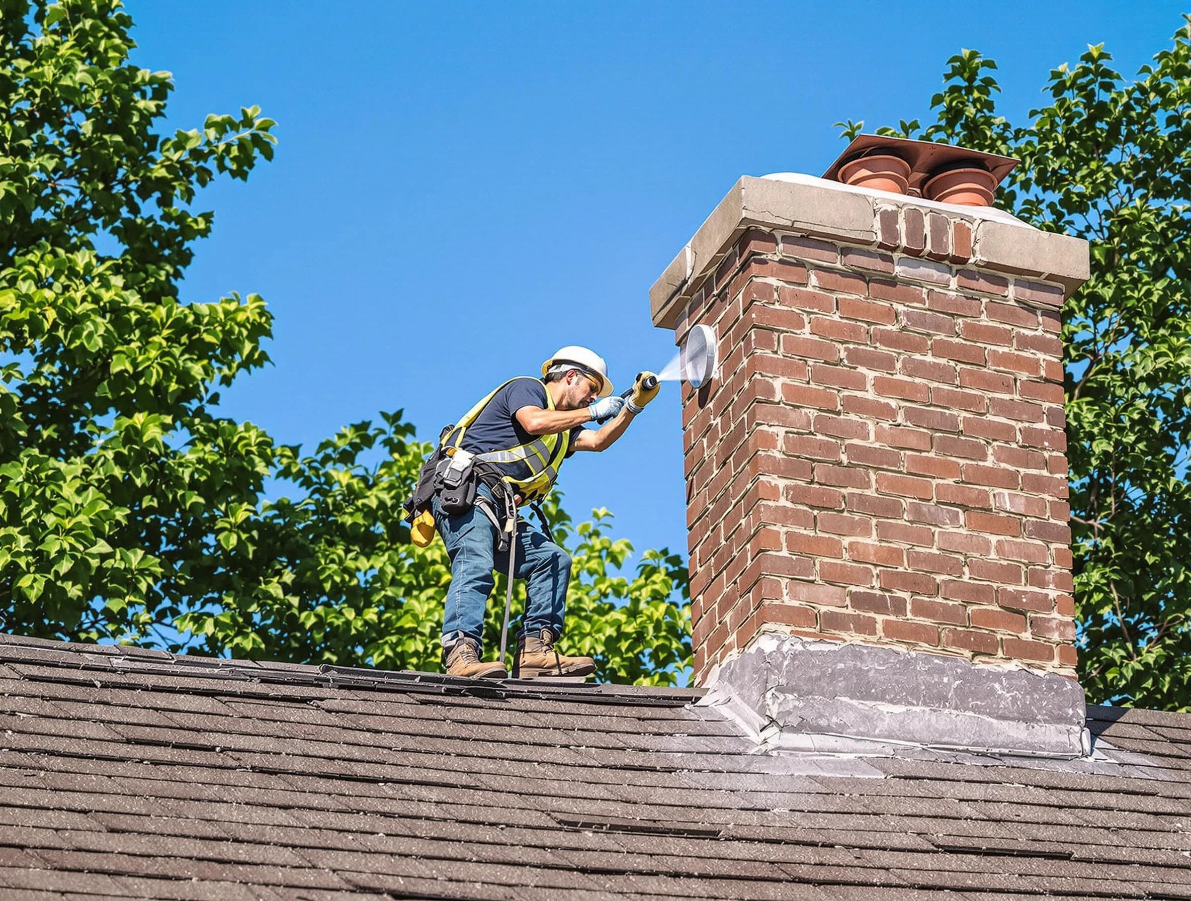 Jackson Chimney Sweep performing an inspection with advanced tools in Jackson, NJ