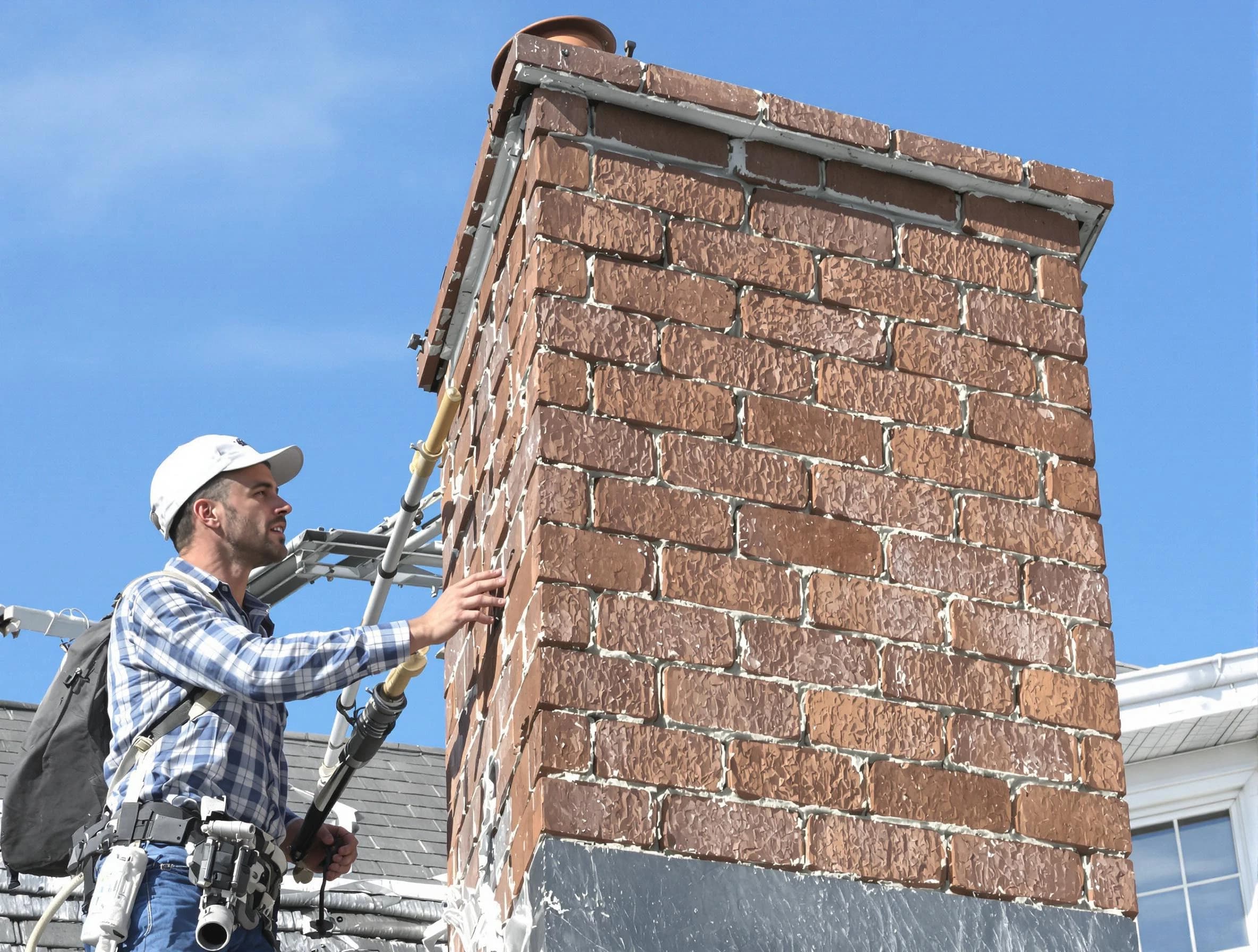 Brickwork for a chimney rebuild by Jackson Chimney Sweep in Jackson, NJ