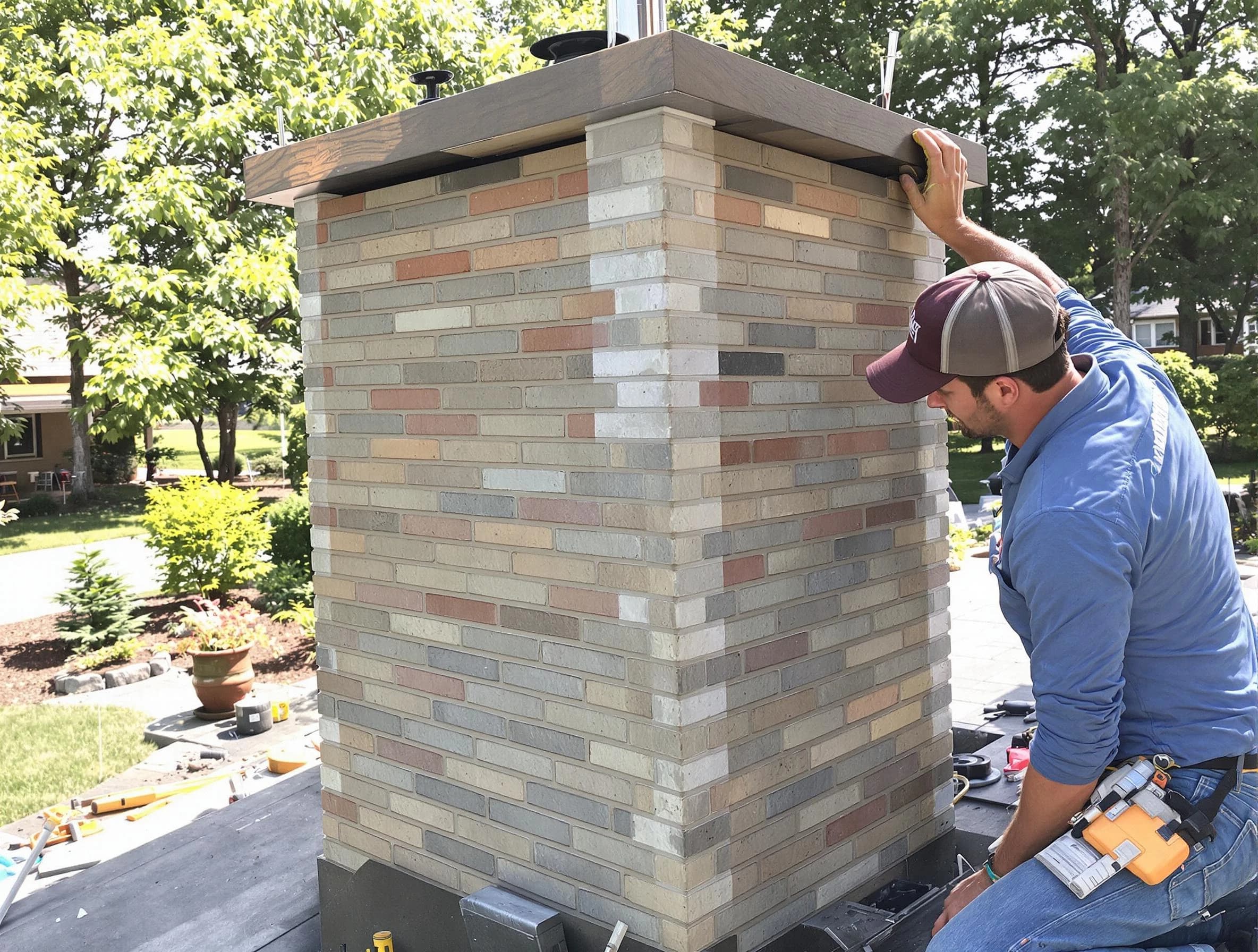 Jackson Chimney Sweep completing a modern chimney remodel in Jackson, NJ