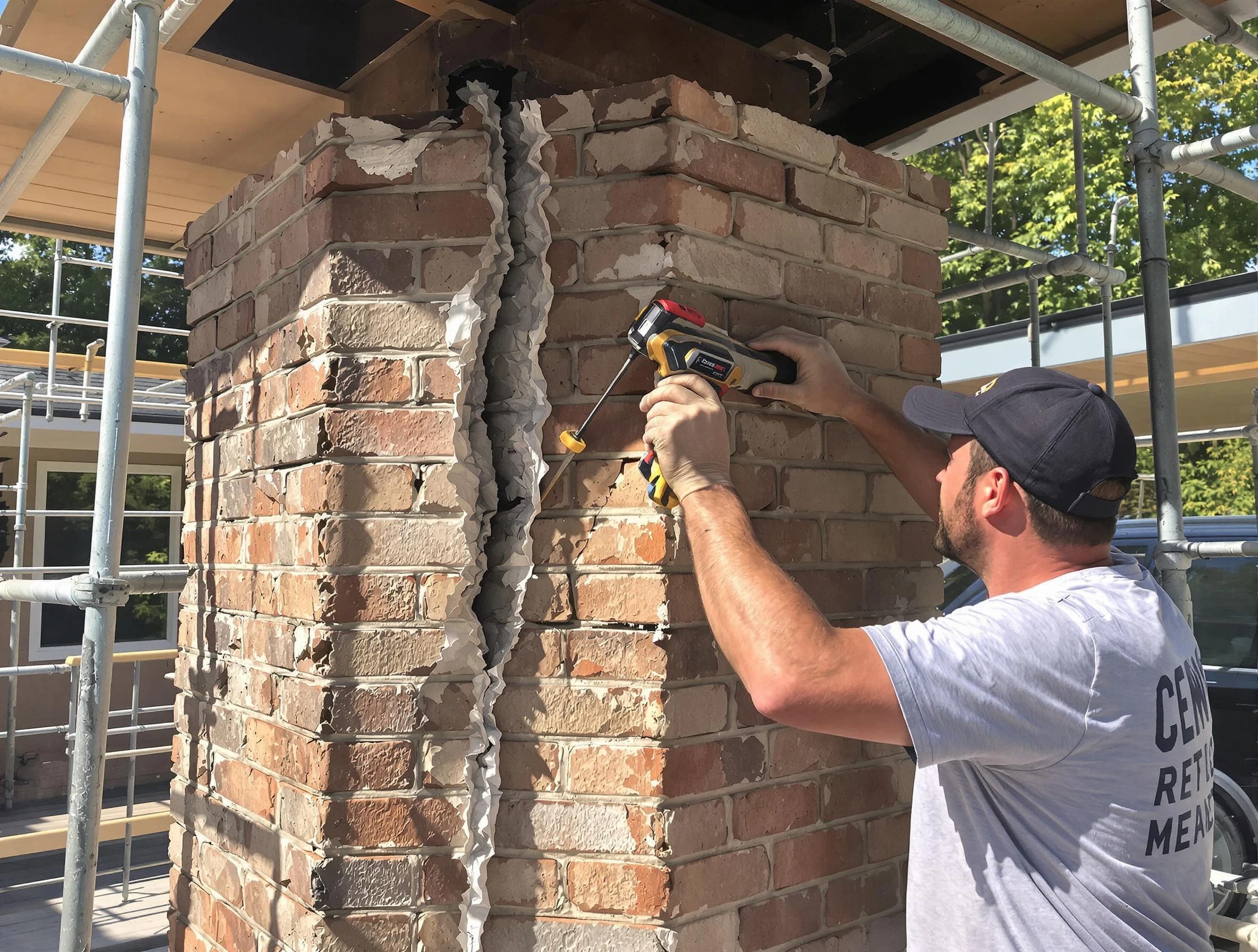 Jackson Chimney Sweep technician performing chimney repair in Jackson, NJ