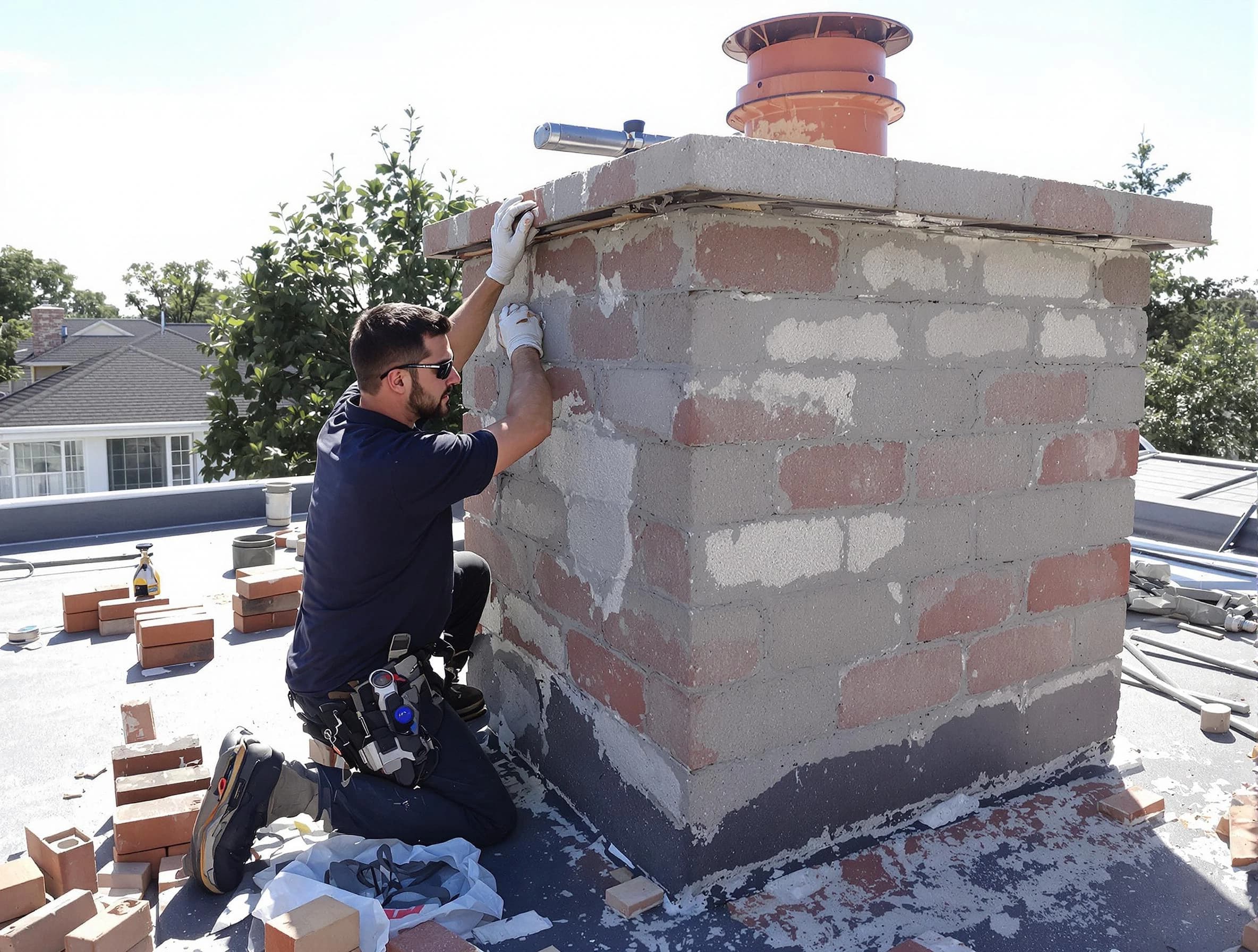 Advanced chimney repair process by Jackson Chimney Sweep in Jackson, NJ