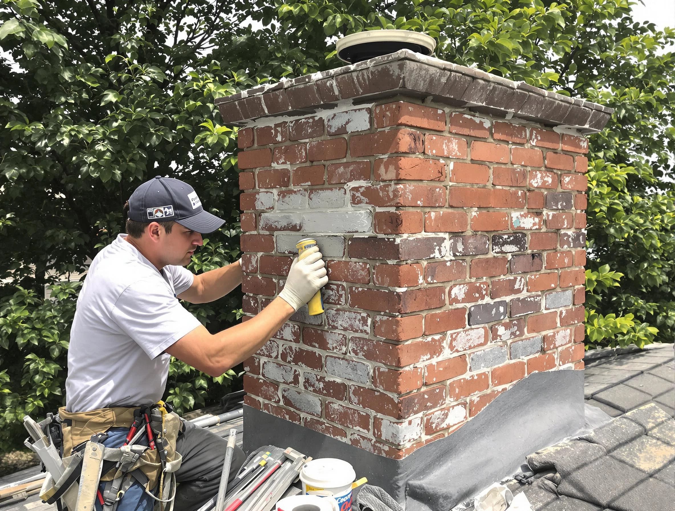 Jackson Chimney Sweep restoring an aging chimney in Jackson, NJ