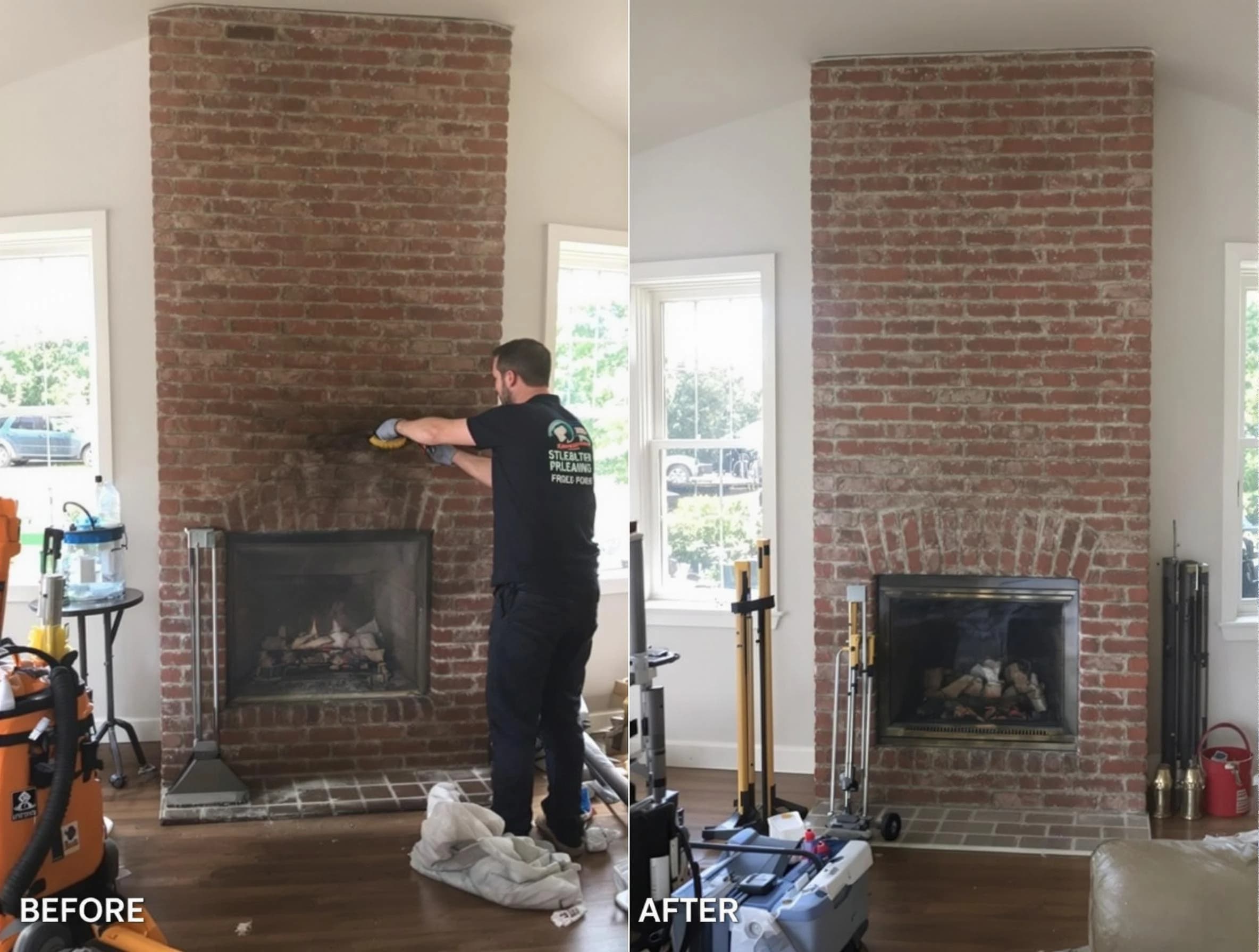 Finished chimney sweeping service by Jackson Chimney Sweep in Jackson, NJ