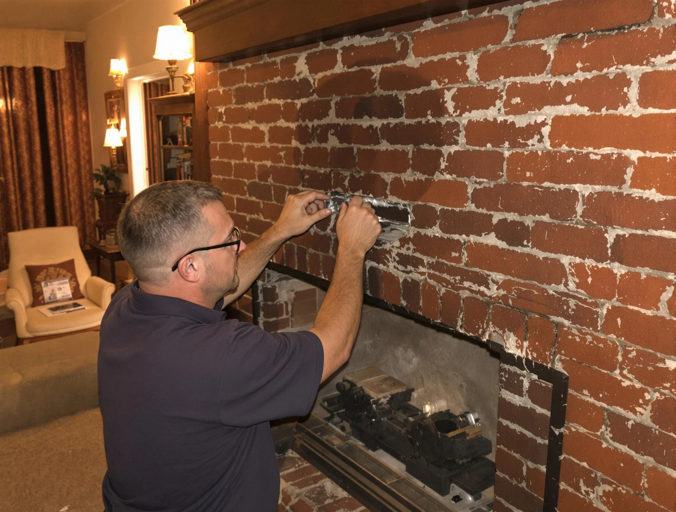 Jackson Chimney Sweep expert fixing a fireplace in Jackson, NJ