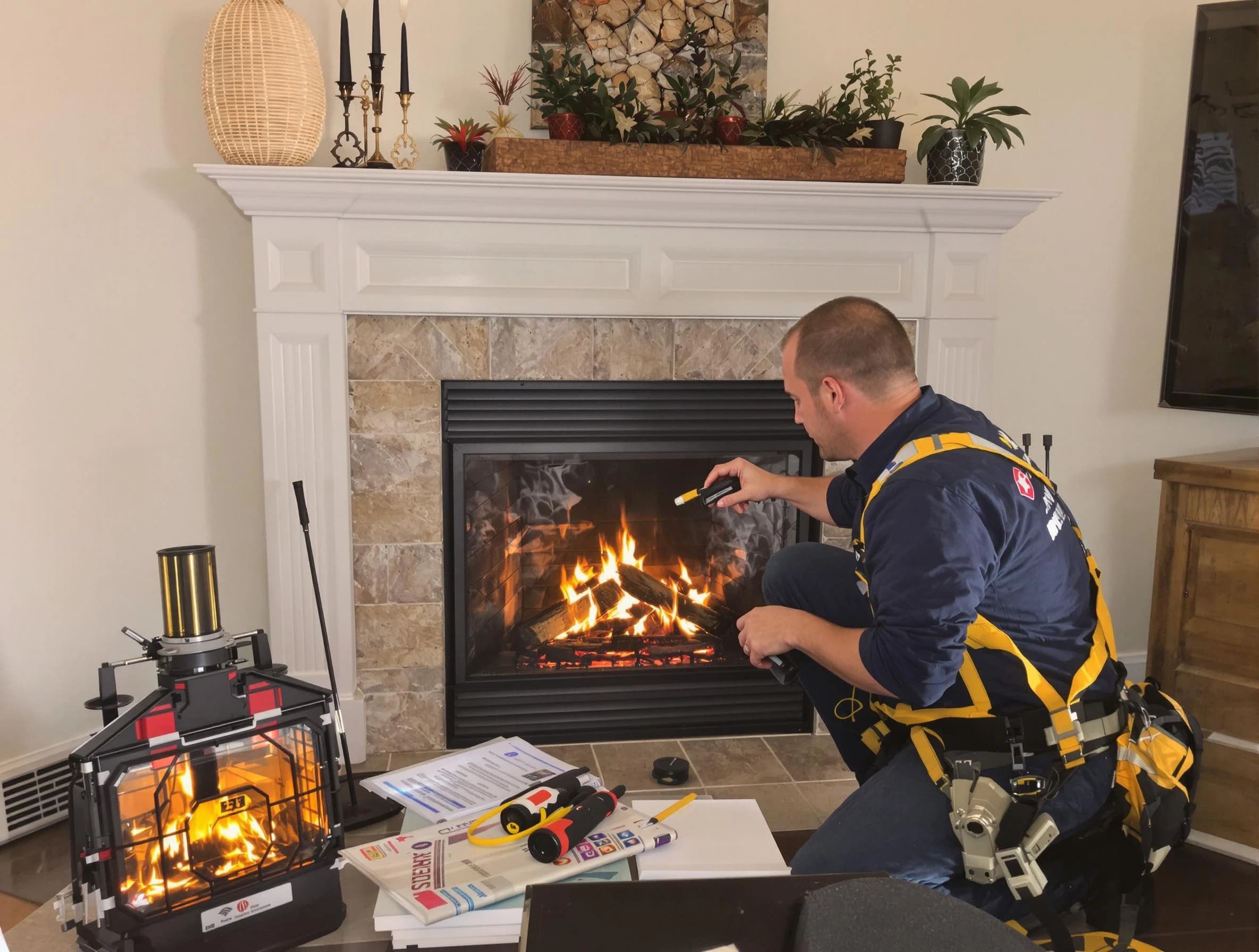 Safety-focused fireplace inspection by Jackson Chimney Sweep in Jackson, NJ